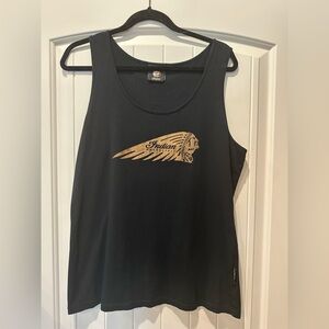 INDIAN MOTORCYCLE BRAND Women’s Black Tank Top with Gold Graphic XL